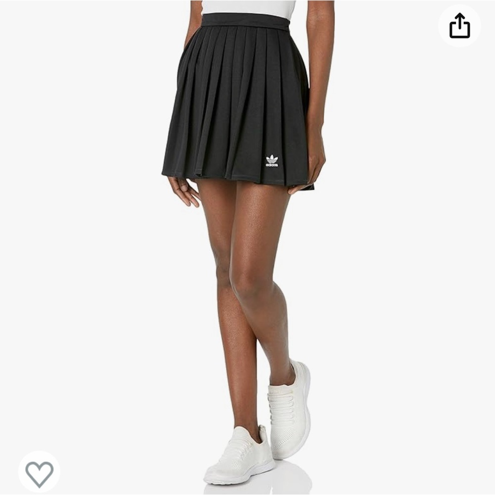 NWT ADIDAS ORIGINALS BLACK PLEATED TENNIS SKIRT - Picture 5 of 7